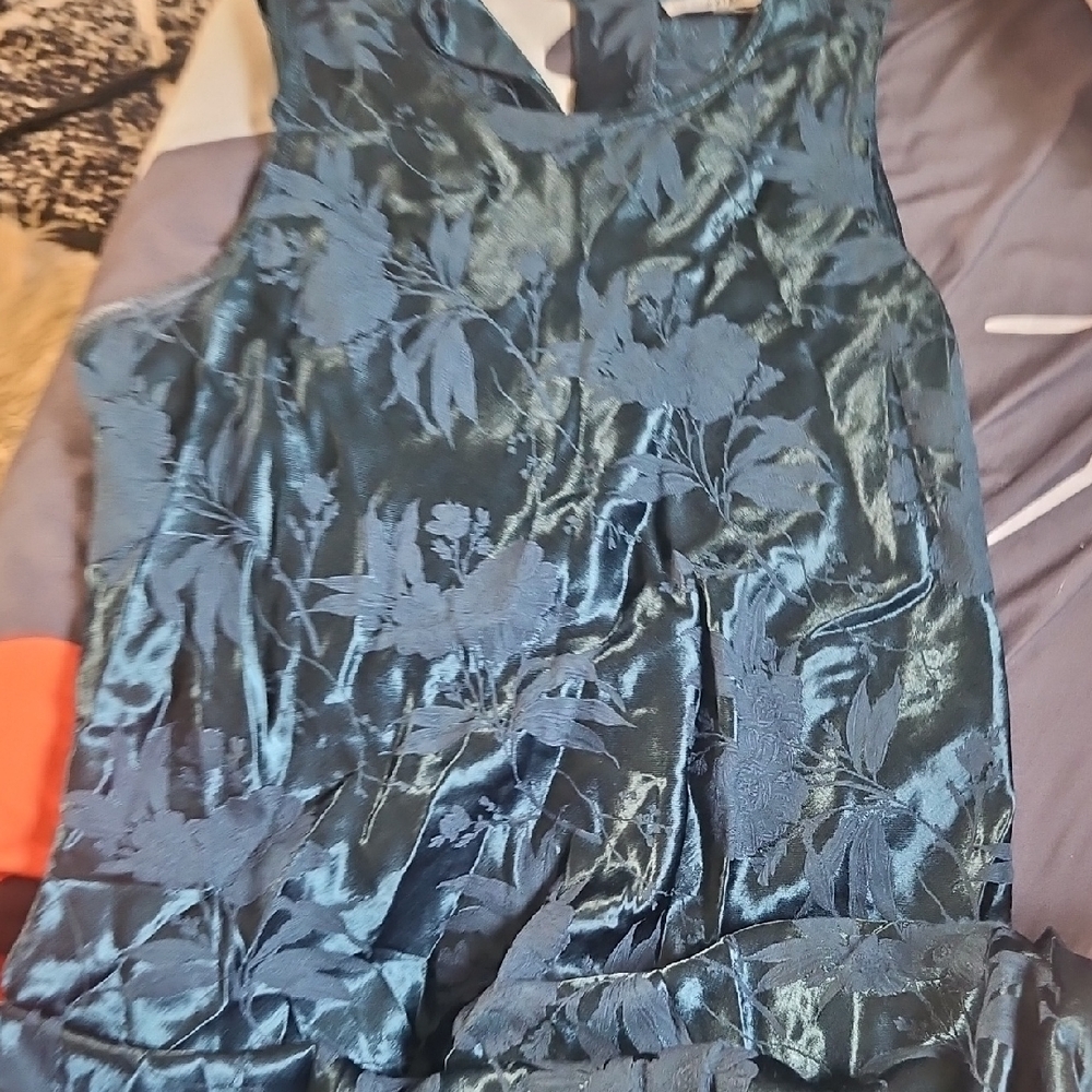 Women's Floral Mini Dress in Teal